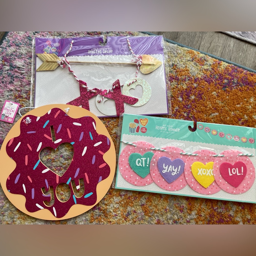 Valentine’s Day Cute Classroom or Office Decorations - 3 Pieces